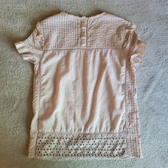 Maison Scotch short ruffle sleeve blouse size 1/small - Picture 7 of 12